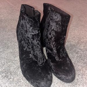 Black Velour booties